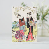 1783年の浮世絵「日本の女性」ヴィンテージ版 招待状 (スタンド正面)
