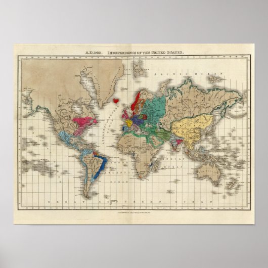1783年の統一された州の独立 ポスター (正面)