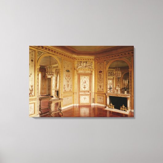 1785年マリーアントワネット飾のブードワール キャンバスプリント (正面)