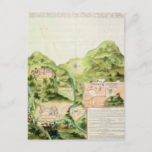 〒1785-87メキシコのオアハカ鉱山の計画 ポストカード