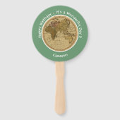 1786 東半球マップをテーマにしたパーティー ハンドファン (裏面)