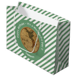 1786 西半球 アンティークマップ テーマパーティ ラージペーパーバッグ