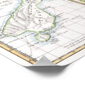 1787ニュージーランドの地図 ポスター (角)