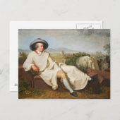 1787年にティシュベインによってローマのカンパーニャでゲーテ ポストカード (正面/裏面)