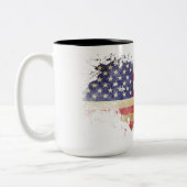 1787米国憲法アメリカ国旗2トーンのマグカップ ツートーンマグカップ (左)