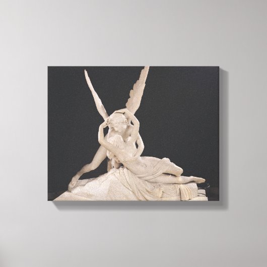 1787-93キューピッドのキスによって復活したサイチェ キャンバスプリント (正面)