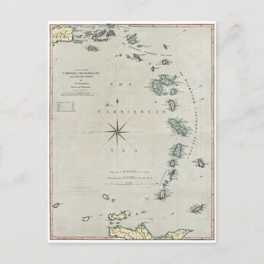 1789カリブの諸島 ポストカード (正面)