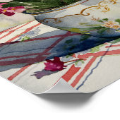 1790アフリカのヴィオレットをブルーポットアートプリント ポスター (角)