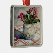 1790アフリカのヴィオレットをブルーポット メタルオーナメント (右)