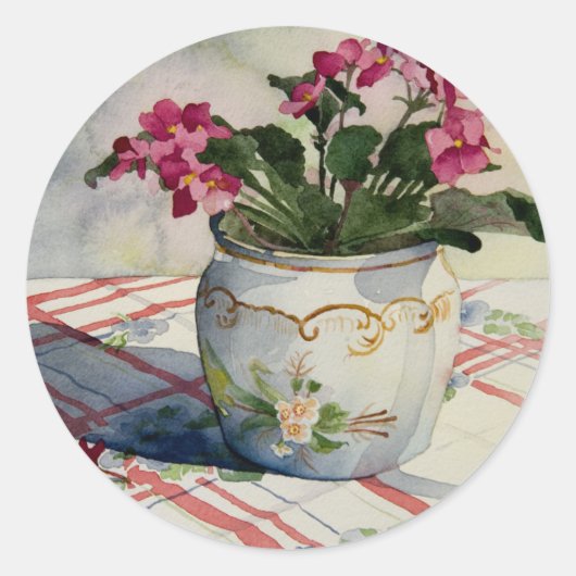 1790アフリカのヴィオレットをブルーポット ラウンドシール (正面)