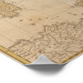 1790イタリアの地図スモール ポスター (角)