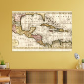 1790ディリーとロビンソンによる西インディの地図 キャンバスプリント (インサイチュ (リビング))