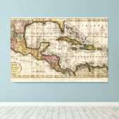 1790ディリーとロビンソンによる西インディの地図 キャンバスプリント (インサイチュ (ウッドフロア))
