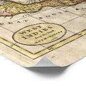 1790ディリーとロビンソンによる西インディの地図 ポスター (角)