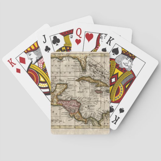 1790年の西インディの地図 トランプ (裏面)