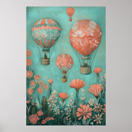 1792フローティング熱気球 ポスター