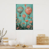 1792フローティング熱気球 ポスター (キッチン)