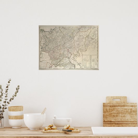 1792年の帝国ロシアのの地図 ポスター (キッチン)