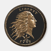 1793カスタマイズ流れるヘアペニー磁石 マグネット (正面)