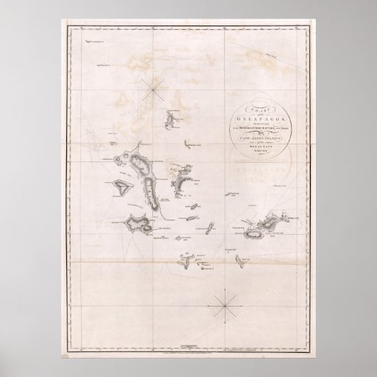 1793年ガラパゴス図 ポスター (正面)