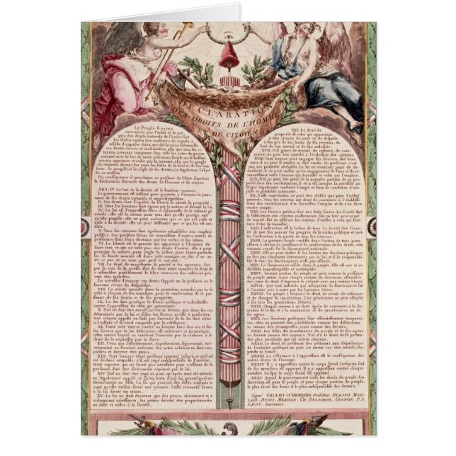 1793年人権の宣言 (正面)