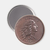 1793流毛大セント マグネット (正面/裏面)