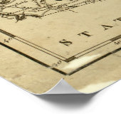 1794ニューハンプシャーの地図 ポスター (角)