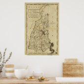 1794ニューハンプシャーの地図 ポスター (キッチン)