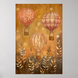 1794フローティング熱気球 ポスター