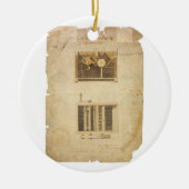 1794年に綿ジンのためのEliウィットニーのパテント セラミックオーナメント (正面)