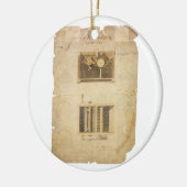 1794年に綿ジンのためのEliウィットニーのパテント セラミックオーナメント (左)