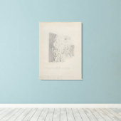 1794年の月の地図のスケッチ（p上の鉛筆） キャンバスプリント (インサイチュ (ウッドフロア))