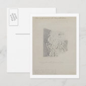 1794年の月の地図のスケッチ（p上の鉛筆） ポストカード (正面/裏面)