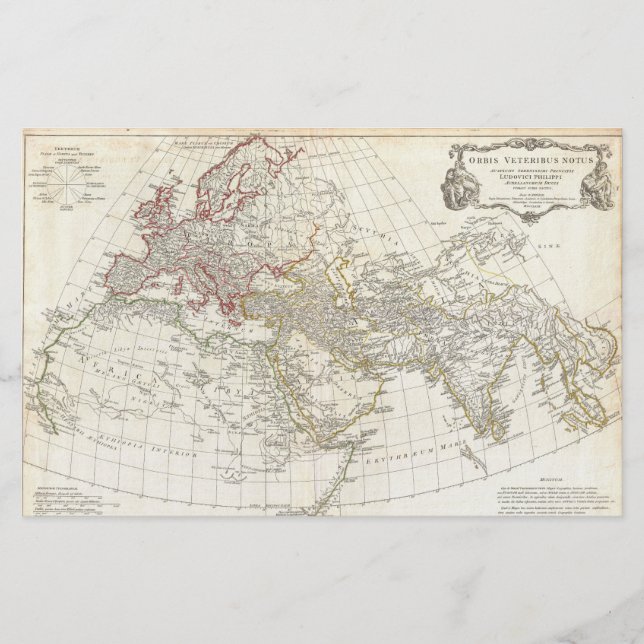 1794年アンビル古代世界地図 (正面)