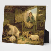 1794年、豚小屋を覗く少年(キャンバス上の油) フォトプラーク (側面)