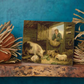 1794年、豚小屋を覗く少年(キャンバス上の油) フォトプラーク (側面)