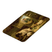 1794年、豚小屋を覗く少年(キャンバス上の油) マグネット (左側)