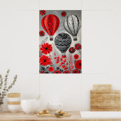 1796フローティングホットエアバルーン ポスター (キッチン)