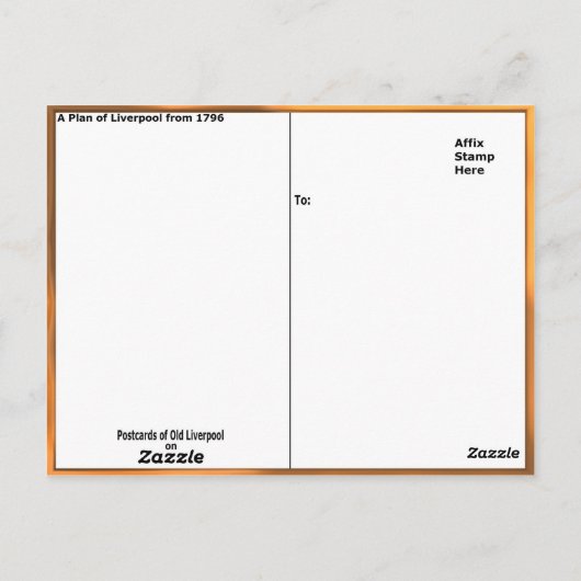 1796年のリバプール計画 ポストカード (裏面)