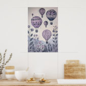 1797フローティングホットエアバルーン ポスター (キッチン)