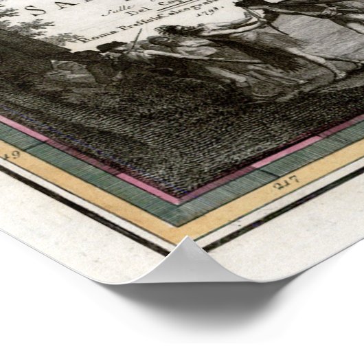 1798マップLe Isole di Sandwich ポスター (角)