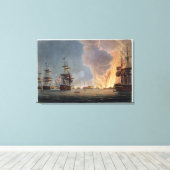 1798年のナイルの戦い威厳があるが刻まれた キャンバスプリント (インサイチュ (ウッドフロア))