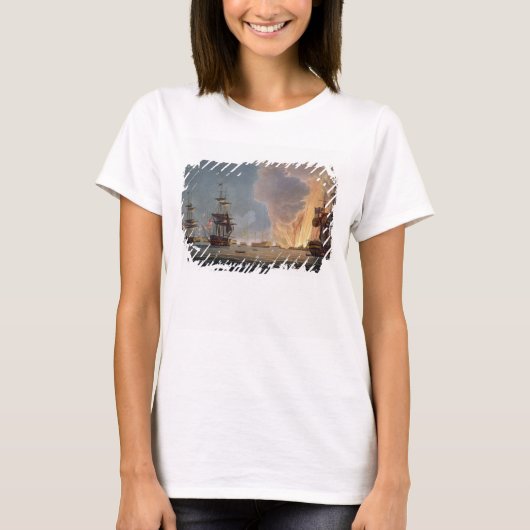 1798年のナイルの戦い威厳があるが刻まれた Tシャツ (正面)
