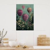 1799フローティング熱気球 ポスター (キッチン)