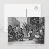 1799年の最初のデザインの怒ったミュージシャン ポストカード (正面/裏面)