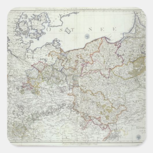 1799年プロシア州の地図 スクエアシール (正面)