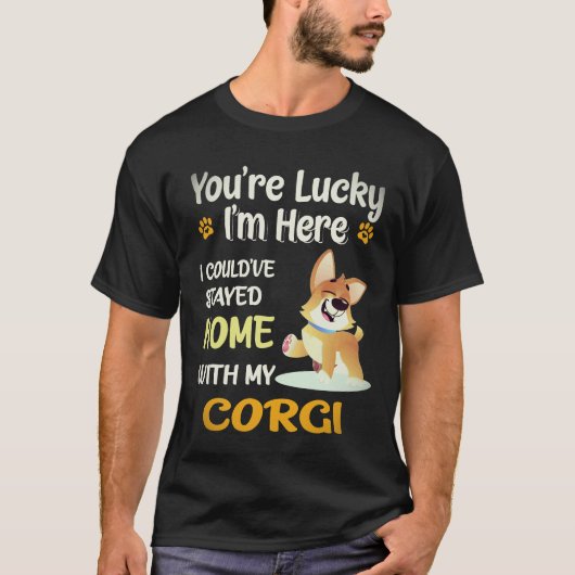 17 あなたはラッキーコーギー Tシャツ (正面)