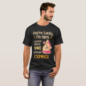 17 コーギーと家にいたかった Tシャツ (正面フル)