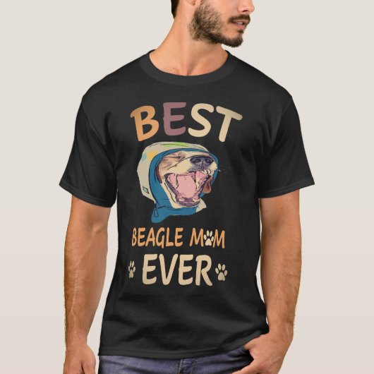 17 ベスト ビーグル母さん いつだってビーグル Tシャツ (正面)