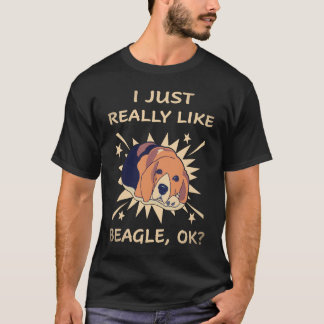 17 私はビーグルが本当に好き Tシャツ
